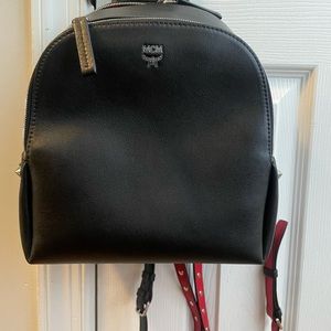 MCM Black Mini Duchess Polke Studs backpack